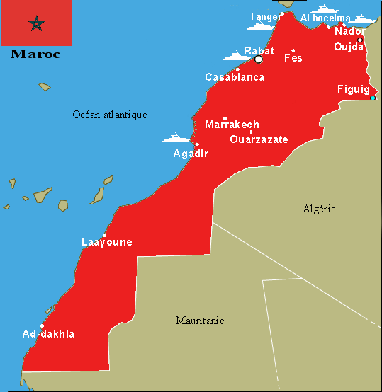 figuig, Carte des principaux ports du Maroc